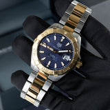  Shop Authentic Tag Heuer Aquaracer Calibre 5 Blue Dial Two Tone Steel Strap Watch for Women - WBD2120.BB0930 - Luxxuri