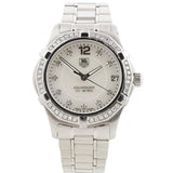  Shop Authentic Tag Heuer Aquaracer Diamonds Mother of Pearl White Dial Silver Steel Strap Watch for Women - WBD131C.BA0748 - Luxxuri