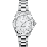  Shop Authentic Tag Heuer Aquaracer White Mother of Pearl Dial Watch for Women - WBD1314.BA0740 - Luxxuri