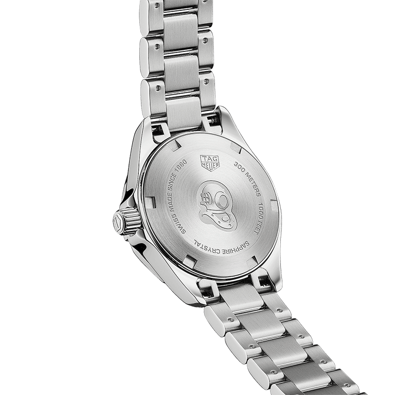  Shop Authentic Tag Heuer Aquaracer Quartz Black Dial Silver Steel Strap Watch for Women - WBD1410.BA0741 - Luxxuri