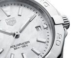  Shop Authentic Tag Heuer Aquaracer Quartz Mother of Pearl White Dial Silver Steel Strap Watch for Women - WBD1411.BA0741 - Luxxuri