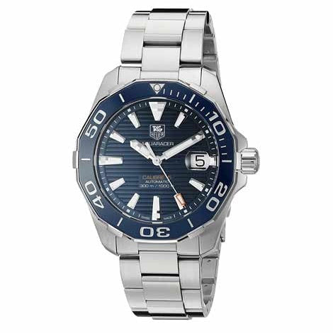  Shop Authentic Tag Heuer Aquaracer Calibre 5 Blue Dial Silver Steel Strap Watch for Men - WAY211C.BA0928 - Luxxuri