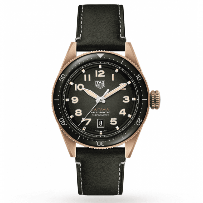 Tag Heuer Autavia Olive Green Dial Watch for Men - WBE5190.FC8268