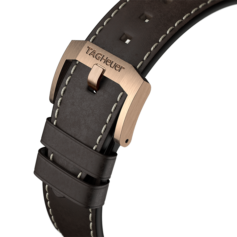 Tag Heuer Autavia Brown Dial Brown Leather Strap Watch for Men - WBE5191.FC8276