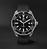  Shop Authentic Tag Heuer Aquaracer Quartz Black Dial Black Rubber Strap Watch for Men -  WAY101A.FT6141 - Luxxuri