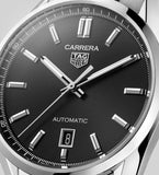  Shop Authentic Tag Heuer Carrera Date Black Dial Silver Steel Strap Watch for Men - WBN2110.BA0639 - Luxxuri