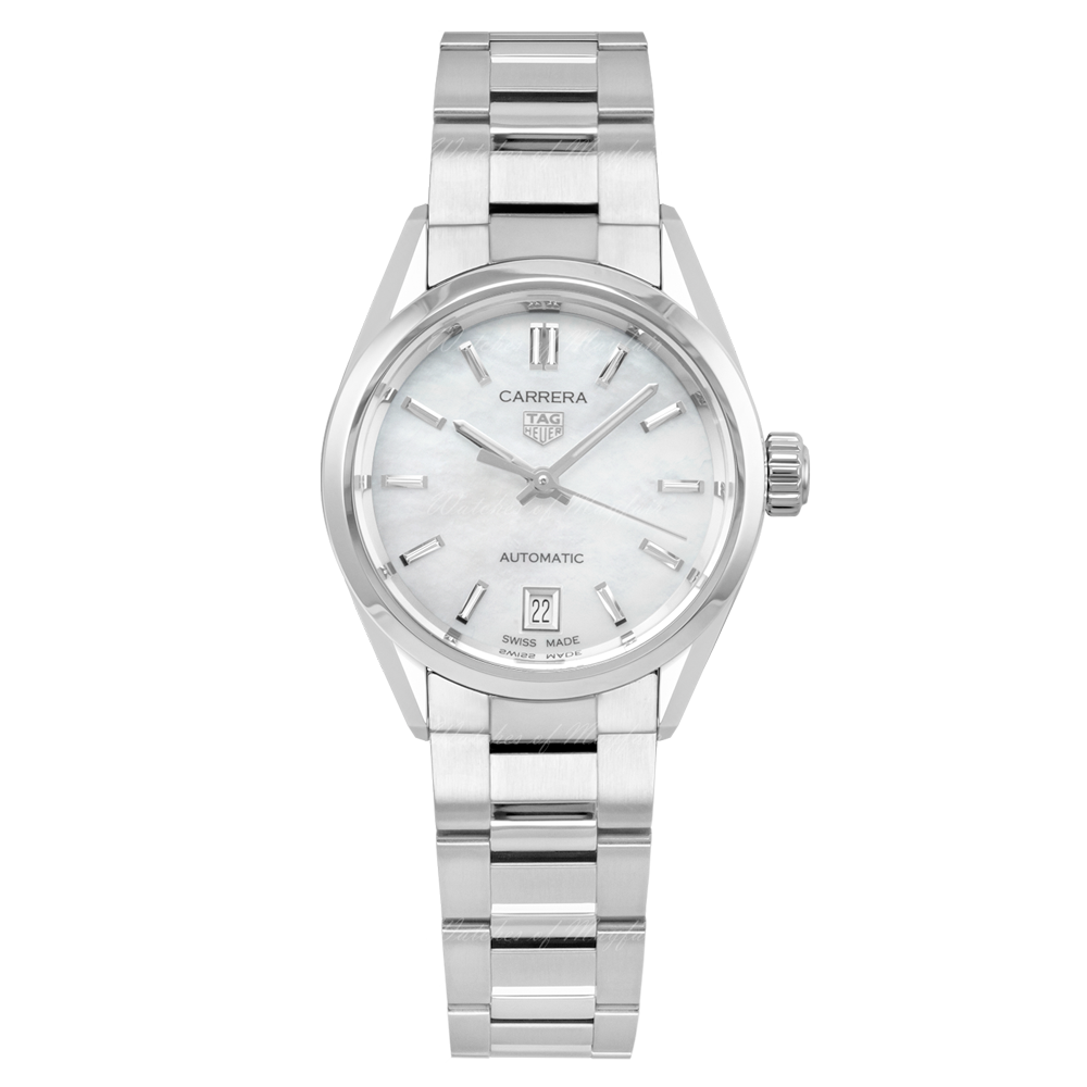 Tag Heuer Carrera Mother of Pearl Dial Silver Steel Strap Watch for Women - WBN2410.BA0621