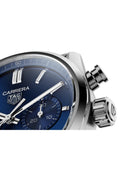  Shop Authentic Tag Heuer Carrera Chronograph Blue Dial Silver Steel Strap Watch for Men - CBN2011.BA0642 - Luxxuri
