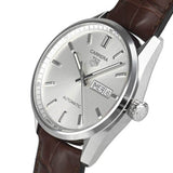  Shop Authentic Tag Heuer Carrera Day Date Silver Dial Brown Leather Strap Watch for Men - WBN2011.FC6484 - Luxxuri