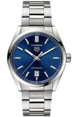 Shop Authentic Tag Heuer Carrera Date Blue Dial Silver Steel Strap Watch for Men - WBN2112.BA0639 - Luxxuri