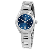  Shop Authentic Tag Heuer Carrera Diamonds Blue Dial Silver Steel Strap Watch for Women - WBN2413.BA0621 - Luxxuri