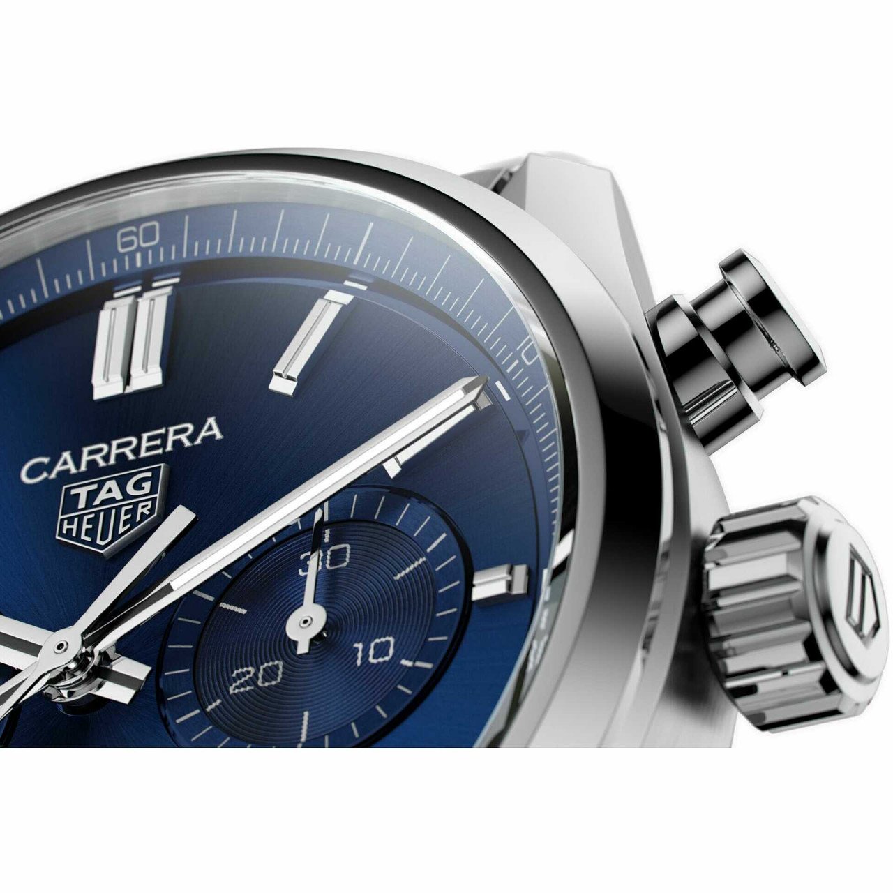 Tag Heuer Carrera Chronograph Blue Dial Silver Steel Strap Watch for Men - CBN2A1A.BA0643