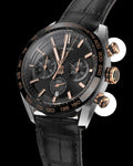  Shop Authentic Tag Heuer Carrera Chronograph Black Dial Black Leather Strap Watch for Men - CBN2A5A.FC6481 - Luxxuri