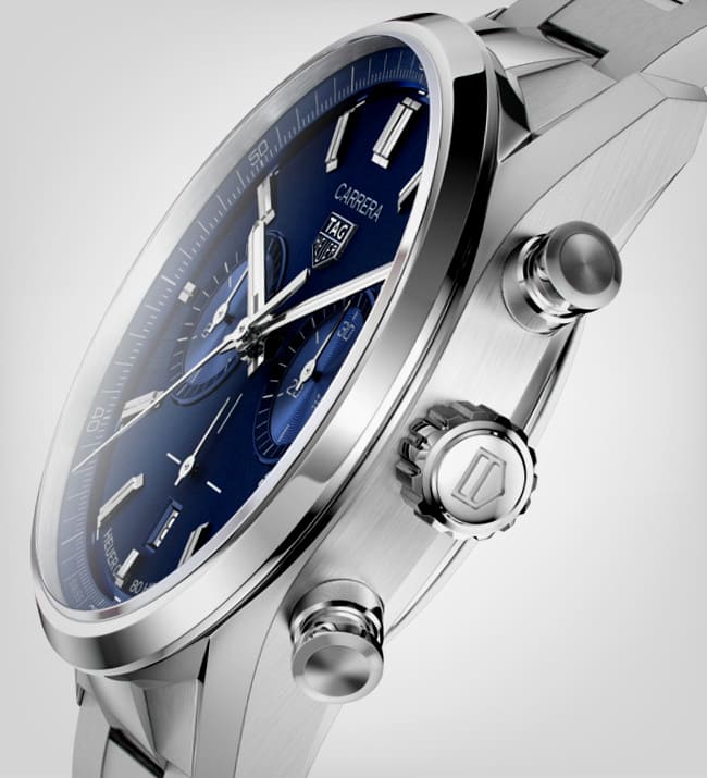  Shop Authentic Tag Heuer Carrera Chronograph Blue Dial Silver Steel Strap Watch for Men - CBN2011.BA0642 - Luxxuri