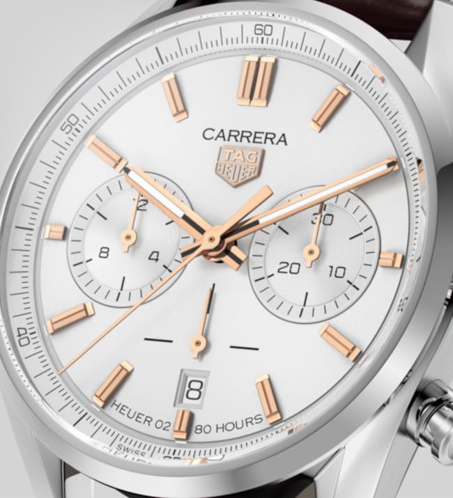  Shop Authentic Tag Heuer Carrera Chronograph White Dial Brown Leather Strap Watch for Men - CBN2013.FC6483 - Luxxuri