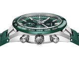  Shop Authentic Tag Heuer Carrera Chronograph 44mm Green Dial Green Steel Strap Watch for Men - CBN2A1N.FT6238 - Luxxuri
