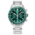  Shop Authentic Tag Heuer Carrera Chronograph 44mm Green Dial Silver Steel Strap Watch for Men - CBN2A1N.BA0643 - Luxxuri