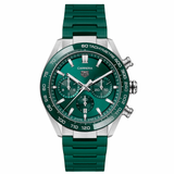  Shop Authentic Tag Heuer Carrera Chronograph 44mm Green Dial Green Steel Strap Watch for Men - CBN2A1N.FT6238 - Luxxuri