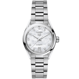  Shop Authentic Tag Heuer Carrera Diamonds Mother of Pearl Dial Silver Steel Strap Watch for Women - WBN2412.BA0621 - Luxxuri