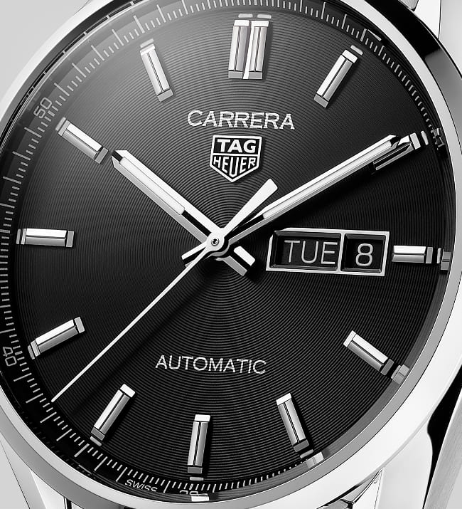  Shop Authentic Tag Heuer Carrera Day Date Automatic Black Dial Silver Steel Strap Watch for Men - WBN2010.BA0640 - Luxxuri