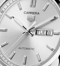  Shop Authentic Tag Heuer Carrera Day Date Silver Dial Brown Leather Strap Watch for Men - WBN2011.FC6484 - Luxxuri