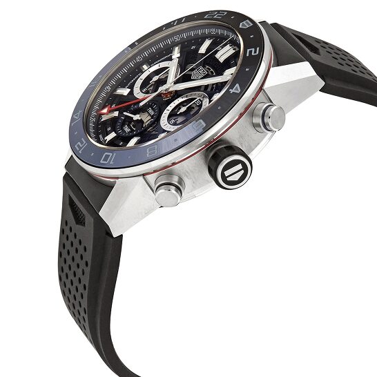  Shop Authentic Tag Heuer Carrera Automatic Chronograph Steel & Ceramic Black Dial Black Rubber Strap Watch for Men - CBG2A1Z.FT6157 - Luxxuri
