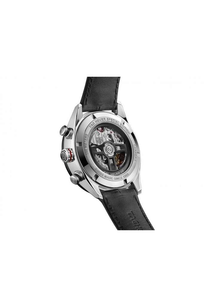  Shop Authentic Tag Heuer Carrera Porsche Chronograph Special Edition Black Dial Black Leather Strap Watch for Men - CBN2A1F.FC6492 - Luxxuri