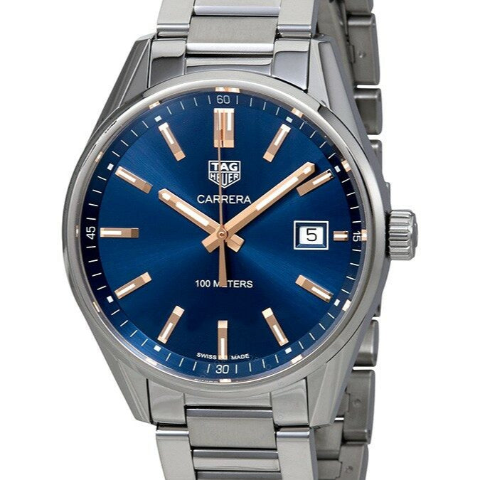  Shop Authentic Tag Heuer Carrera Quartz Blue Dial Silver Steel Strap Watch for Women - WAR1112.BA0601 - Luxxuri