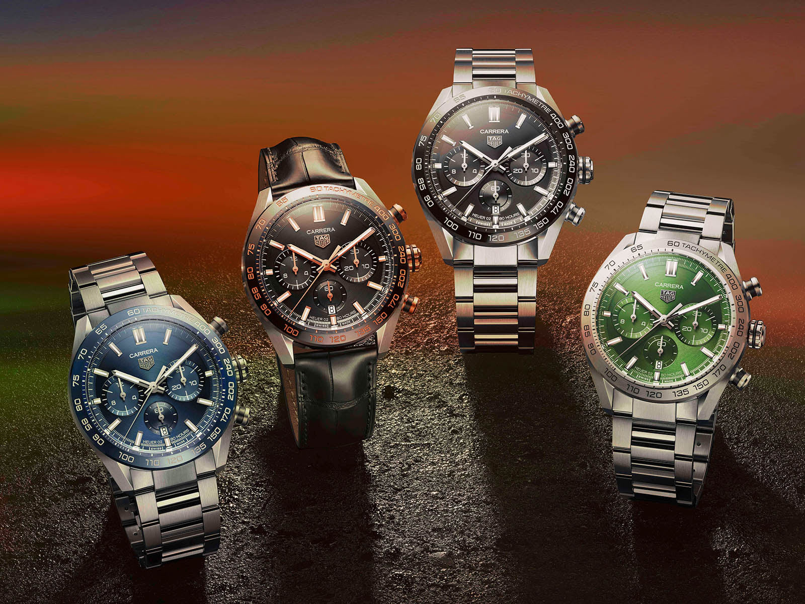 Tag Heuer Carrera Automatic Chronograph Black Dial Silver Steel Strap Watch for Men - CBN2A1B.BA0643