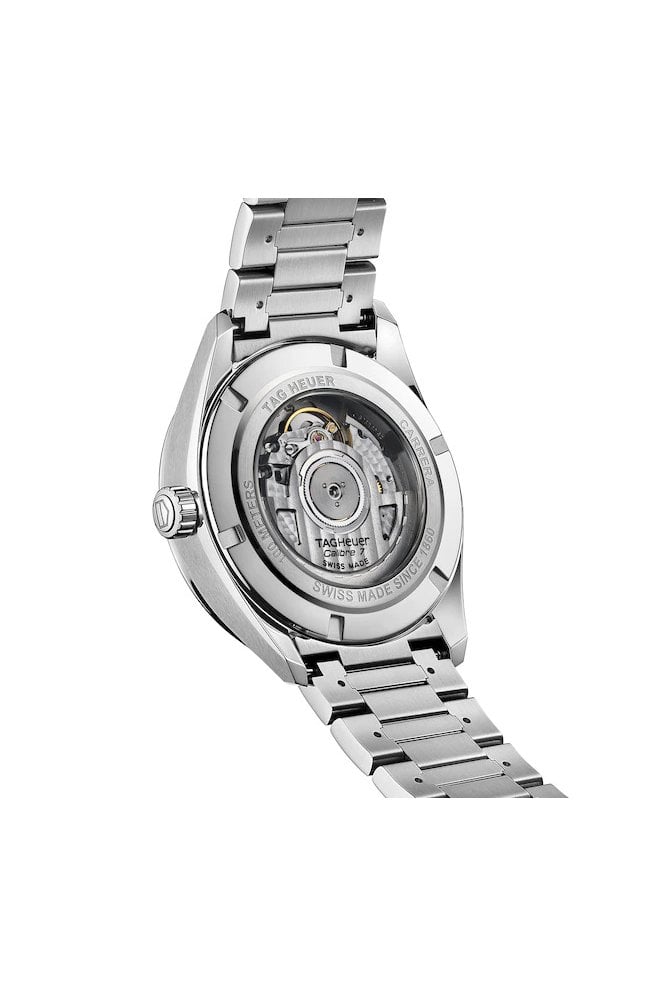 Tag Heuer Carrera Twin Time Blue Dial Silver Steel Strap Watch for Men - WBN201A.BA0640