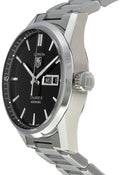  Shop Authentic Tag Heuer Carrera Calibre 5 Automatic Black Dial Silver Steel Strap Watch for Men - WAR201A.BA0723 - Luxxuri