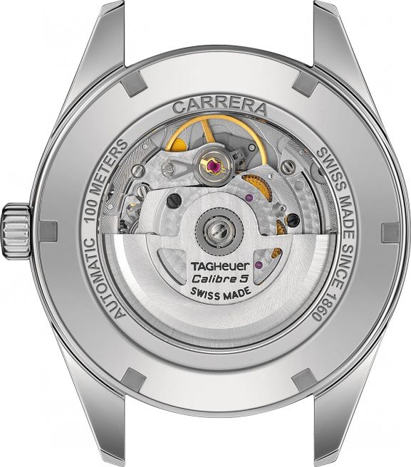  Shop Authentic Tag Heuer Carrera Calibre 5 Automatic Black Dial Black Leather Strap Watch for Men - WAR201C.FC6266 - Luxxuri