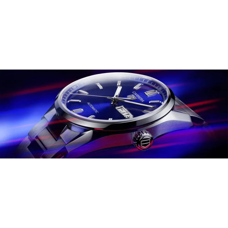  Shop Authentic Tag Heuer Carrera Day Date Blue Dial Silver Steel Strap Watch for Women - WBN2012.BA0640 - Luxxuri