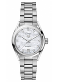  Shop Authentic Tag Heuer Carrera Diamonds Mother of Pearl Dial Silver Steel Strap Watch for Women - WBN2412.BA0621 - Luxxuri
