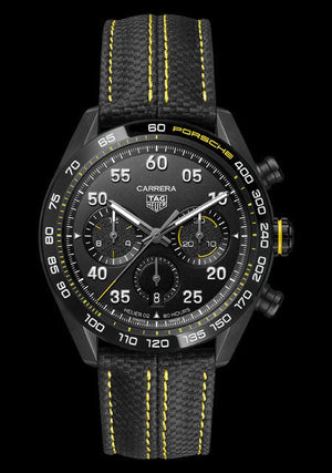 Shop Authentic Tag Heuer Carrera x Porsche Automatic Chronograph Black Dial Black Nylon Strap Watch for Men - CBN2A1H.FC6512 - Luxxuri