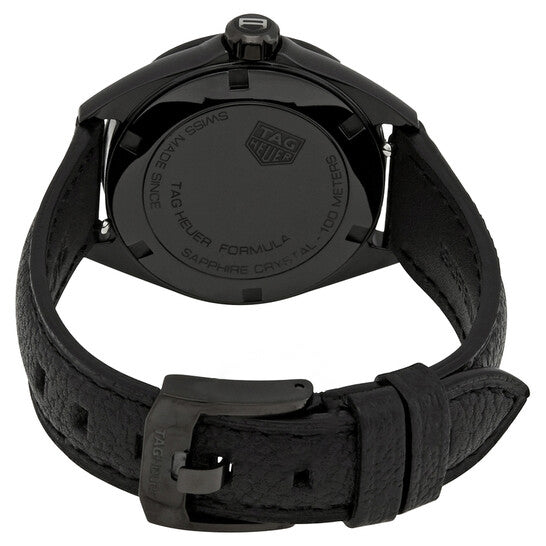  Shop Authentic Tag Heuer Formula 1 Diamonds Black Dial Black Leather Strap Watch for Women - WBJ1417.FC8234 - Luxxuri