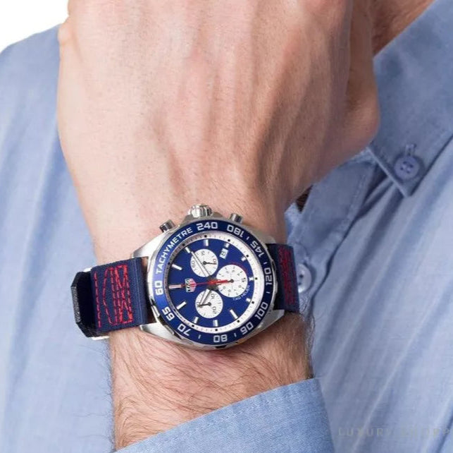  Shop Authentic Tag Heuer Formula 1 Redbull Edition Chronograph Blue Dial Blue NATO Strap Watch for Men - CAZ1018.FC8213 - Luxxuri