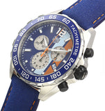  Shop Authentic Tag Heuer Formula 1 Gulf Edition Blue Dial Blue Leather Strap Watch for Men - CAZ101N.FC8243 - Luxxuri