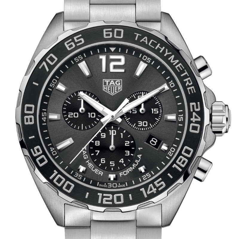 Tag Heuer Formula 1 Anthracite Dial Silver Steel Strap Watch for Men - CAZ1011.BA0842