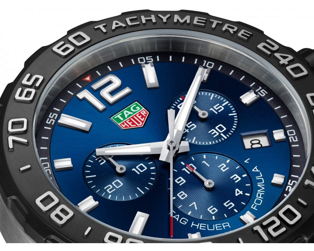Tag Heuer Formula 1 Chronograph Blue Dial Silver Steel Strap Watch for Men - CAZ101AV.BA0842