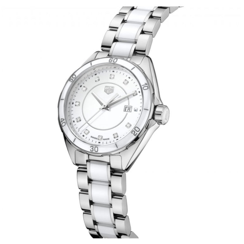  Shop Authentic Tag Heuer Formula 1 Diamonds White Dial Two Tone Steel Strap Watch for Women - WBJ141AD.BA0974 - Luxxuri