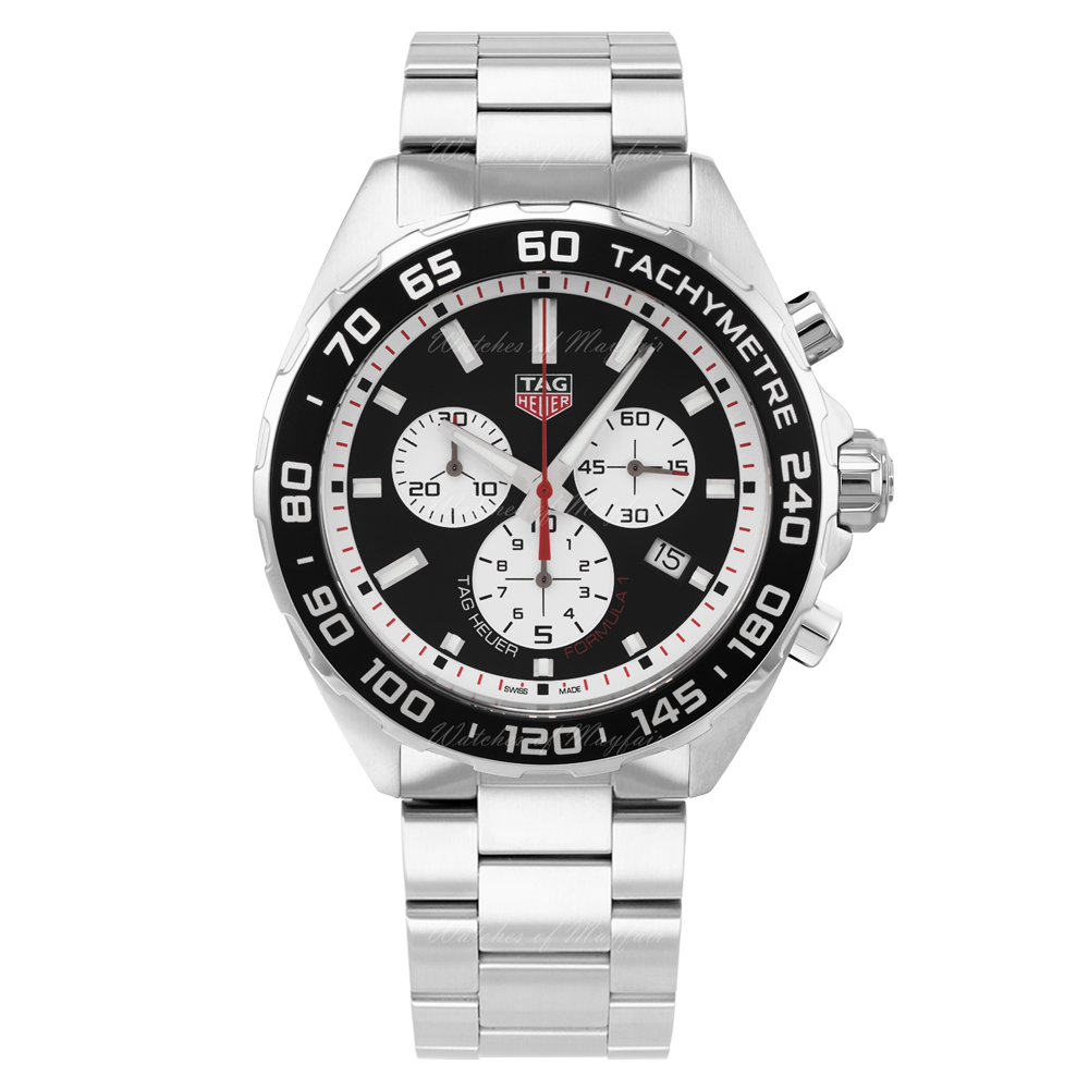  Shop Authentic Tag Heuer Formula 1 Chronograph Black Dial Silver Steel Strap Watch for Men - CAZ101E.BA0842 - Luxxuri