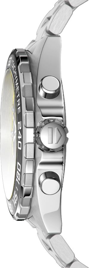 Tag Heuer Formula 1 Chronograph Black Dial Silver Steel Strap Watch for Men- CAZ101AC.BA0842