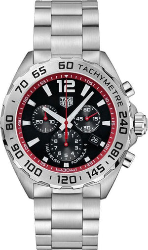  Shop Authentic Tag Heuer Formula 1 Chronograph Black Dial Silver Steel Strap Watch for Men - CAZ101Y.BA0842 - Luxxuri