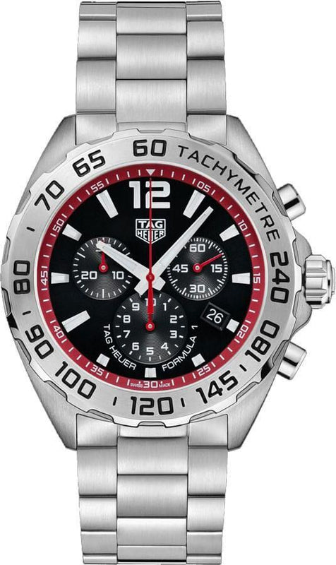  Shop Authentic Tag Heuer Formula 1 Chronograph Black Dial Silver Steel Strap Watch for Men - CAZ101Y.BA0842 - Luxxuri