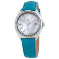 Tag Heuer Formula 1 Quartz Diamonds Mother of Pearl Dial Blue Leather Strap Watch for Women - WBJ131A.FC8256