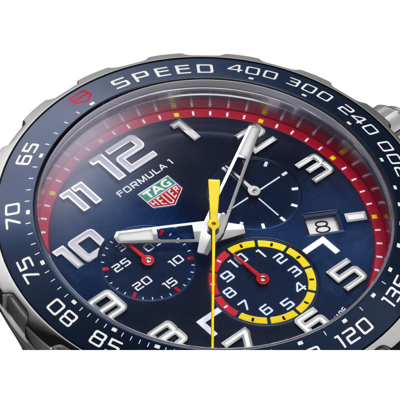 Tag Heuer Formula 1 Red Bull Racing Chronograph Blue Dial Blue Rubber Strap Watch for Men - CAZ101AL.FT8052