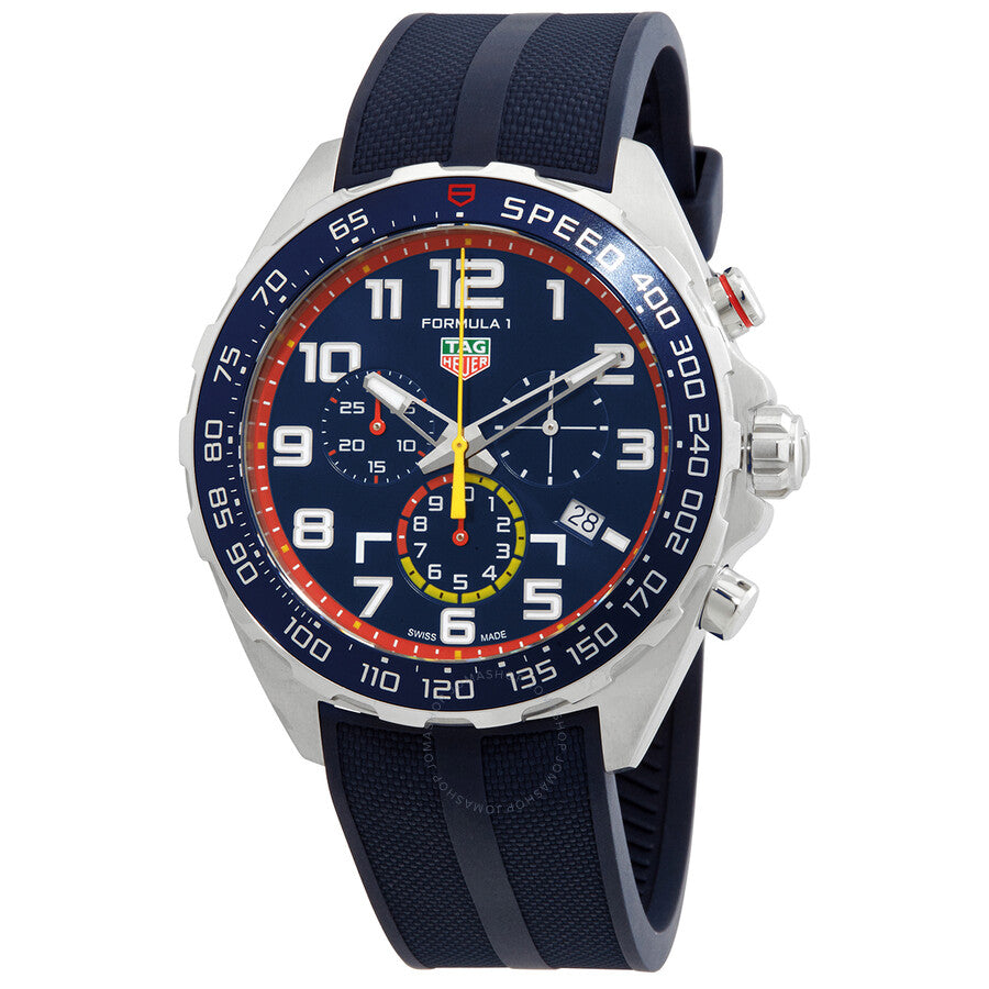  Shop Authentic Tag Heuer Formula 1 Red Bull Racing Chronograph Blue Dial Blue Rubber Strap Watch for Men - CAZ101AL.FT8052 - Luxxuri