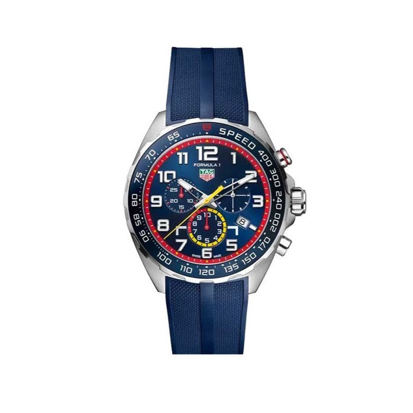  Shop Authentic Tag Heuer Formula 1 Red Bull Racing Chronograph Blue Dial Blue Rubber Strap Watch for Men - CAZ101AL.FT8052 - Luxxuri
