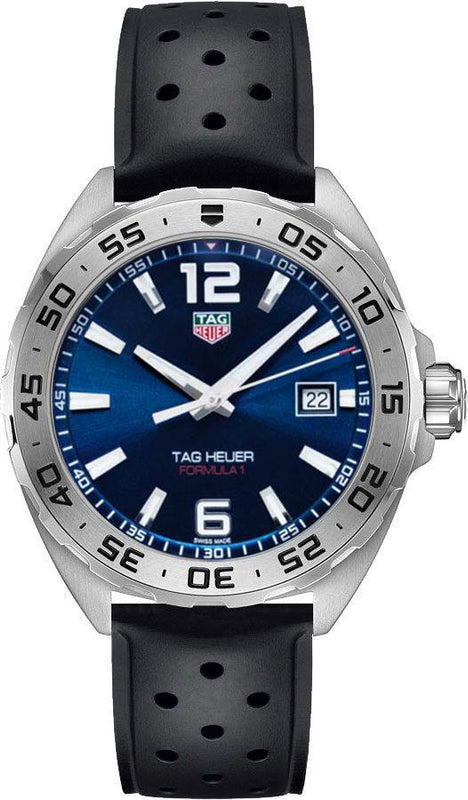  Shop Authentic Tag Heuer Formula 1 Quartz Blue Dial Black Rubber Strap Watch for Men - WAZ1118.FT8023 - Luxxuri